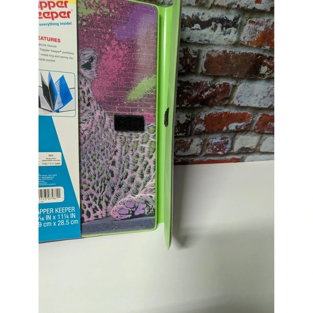 Mead Trapper Keeper Binder Pink Leopard Boombox New Old Stock 2021